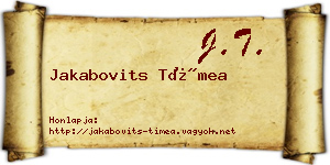 Jakabovits Tímea névjegykártya