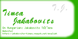 timea jakabovits business card